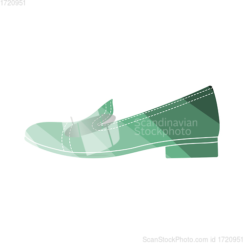 Image of Woman Low Heel Shoe Icon