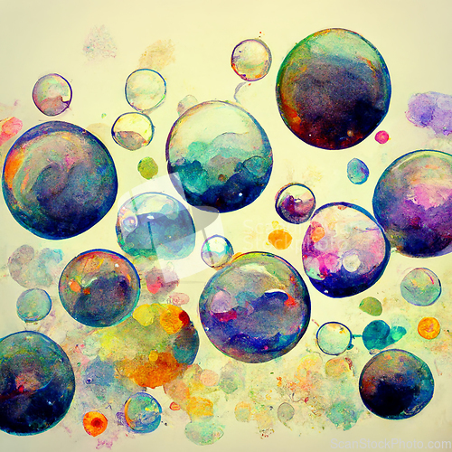 Image of Abstract colorful watercolor background surface.