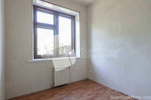 Image of View of the window in a small room after renovation