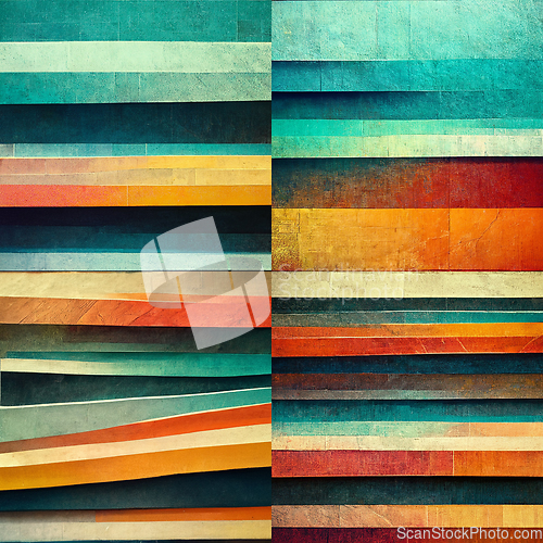 Image of Artistic abstract artwork, textures lines stripe pattern design.