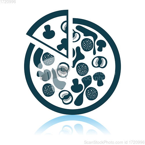 Image of Pizza On Plate Icon