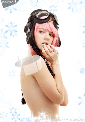 Image of aviator helmet girl