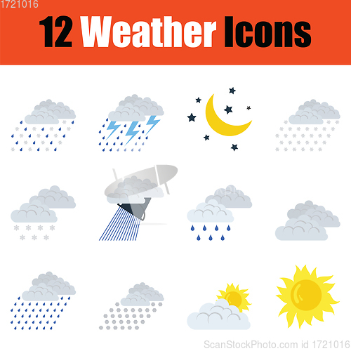 Image of Set of weather icons