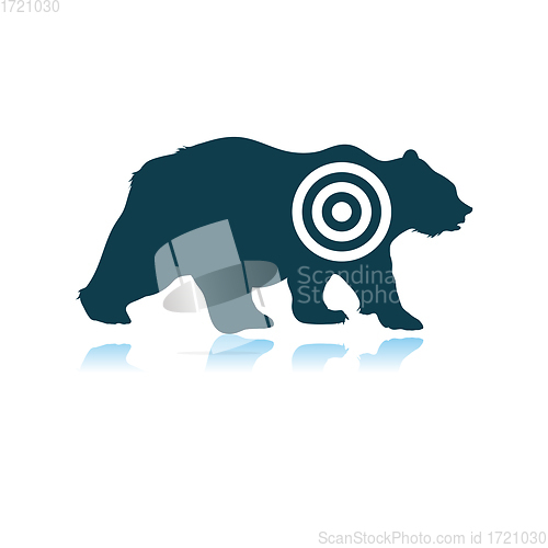 Image of Bear Silhouette With Target Icon