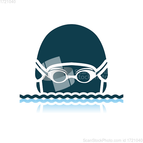 Image of Swimming Man Head Icon