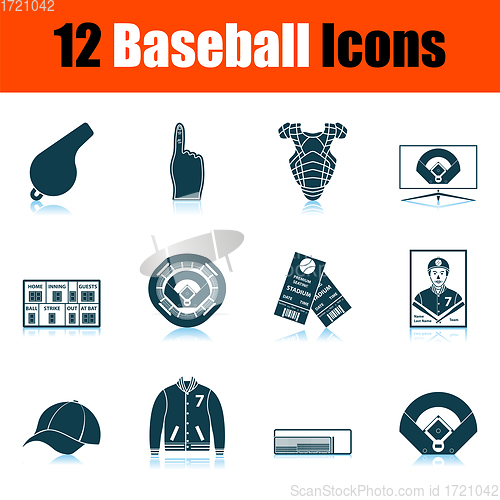 Image of Baseball Icon Set