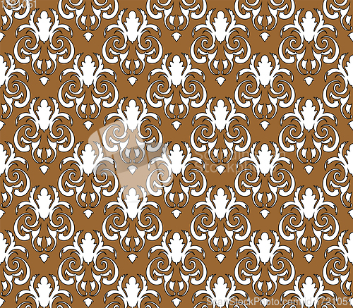 Image of Damask Seamless Outline Pattern