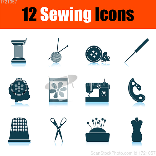 Image of Sewing Icon Set