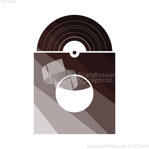 Image of Vinyl record in envelope icon