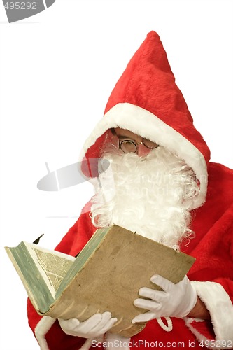 Image of Santa with Old Book