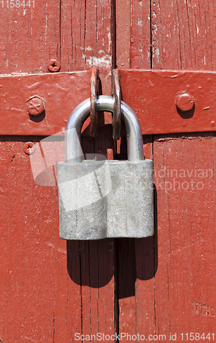 Image of steel metal padlock