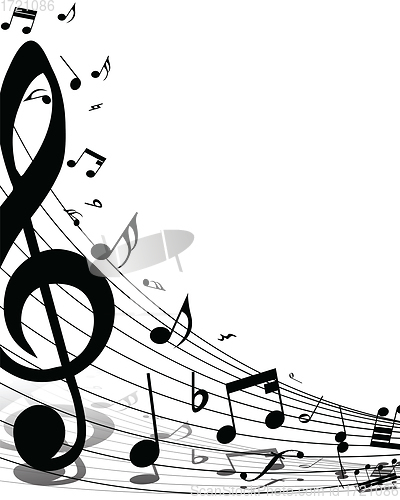 Image of Musical note staff