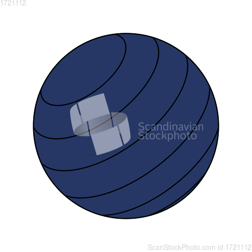 Image of Flat design icon of Fitness rubber ball