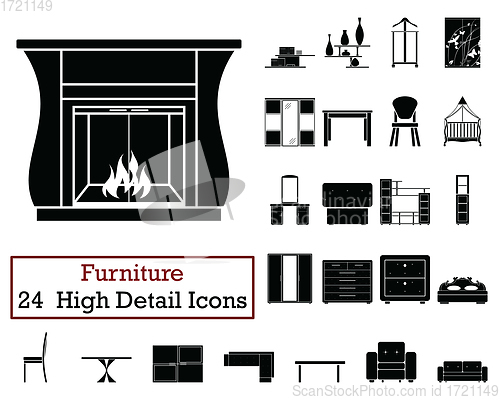 Image of Set of 24  Furniture Icons