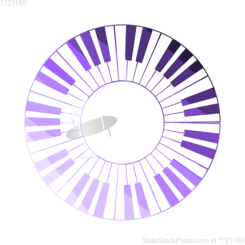 Image of Piano Circle Keyboard Icon