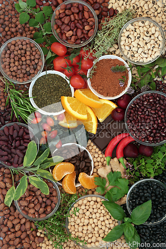 Image of Healthy Vegan Food High in Flavonoids and Polyphenols