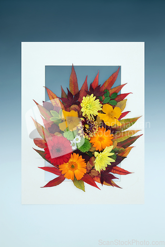 Image of Abstract Autumn and Thanksgiving Background Border