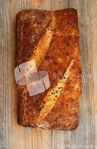 Image of loaf of bread with seeds 