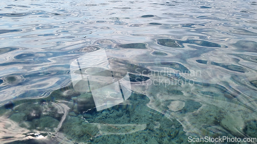 Image of Ripple water and surface in sea. Beautiful motion gentle wave in the sea