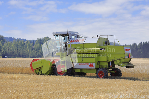 Image of Claas Dominator 48S Combine Harvester in Wheat Field