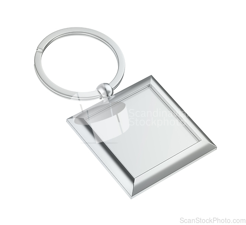 Image of Blank silver keychain