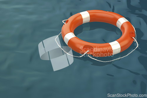 Image of Orange lifebuoy ring