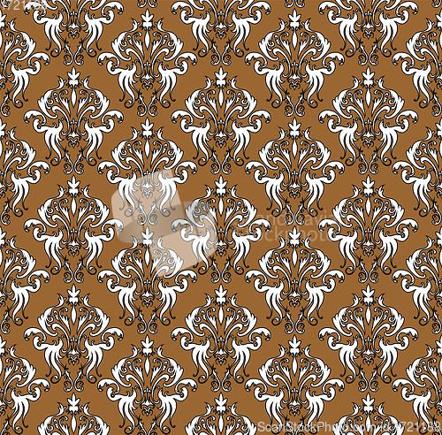 Image of Damask Seamless Outline Pattern