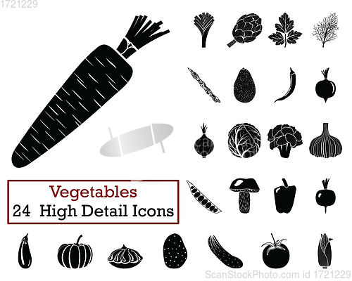 Image of Set of 24  Vegetables Icons