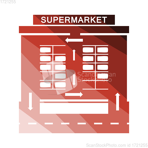 Image of Supermarket parking square icon