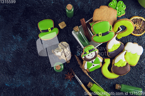 Image of Gingerbreads cookies for Patrick\'s day