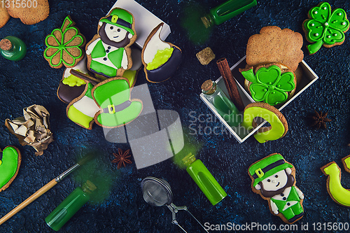 Image of Gingerbreads cookies for Patrick\'s day