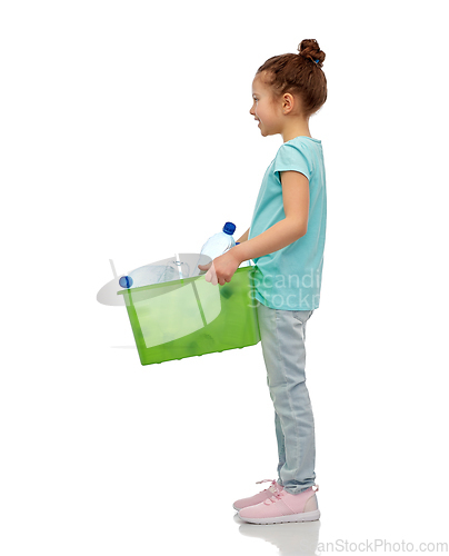 Image of smiling girl sorting plastic waste