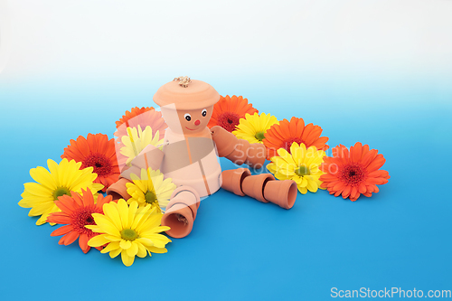 Image of Whimsical Flowerpot Man Garden Ornament