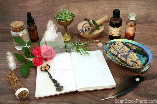 Image of Ingredients for Purification Ceremony and Love Potion 