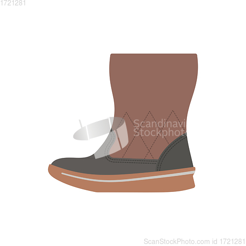 Image of Woman fluffy boot icon