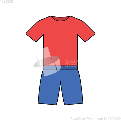 Image of Flat design icon of Fitness uniform