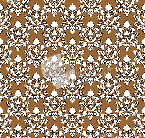 Image of Damask Seamless Outline Pattern