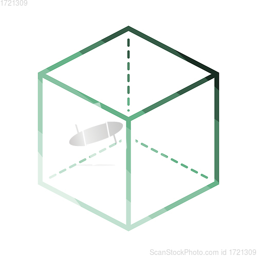 Image of Cube With Projection Icon