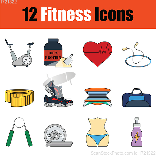 Image of Fitness icon set