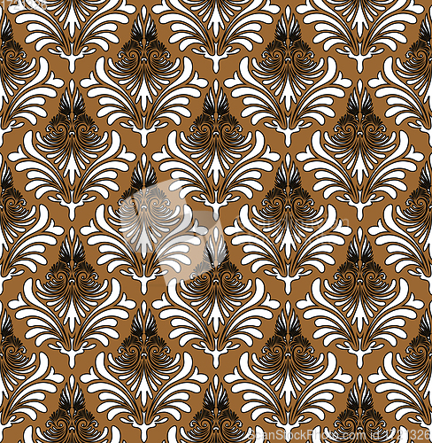 Image of Damask Seamless Outline Pattern
