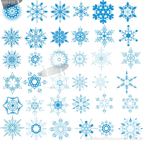 Image of Christmas snowflakes