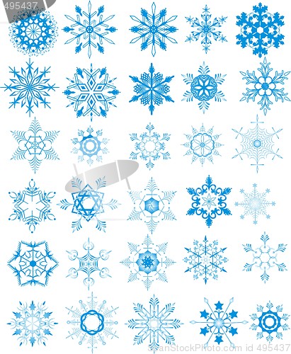 Image of Christmas snowflakes