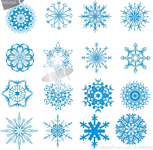 Image of Christmas snowflakes