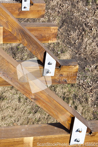 Image of wooden bridge structure