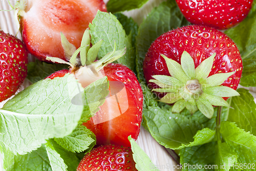 Image of strawberry home harvest,