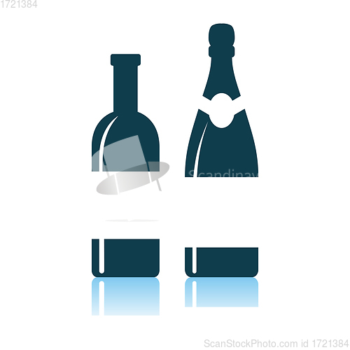 Image of Wine And Champagne Bottles Icon