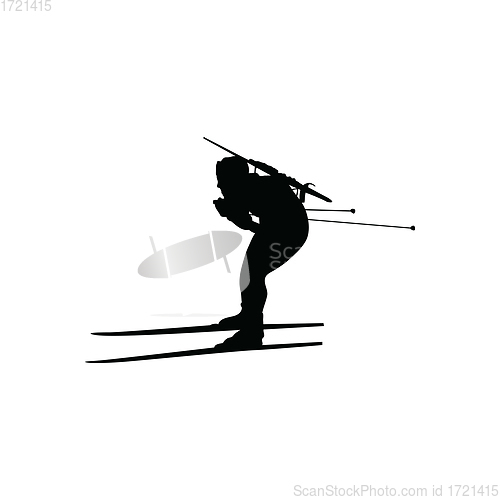 Image of Biathlon sportsman silhouette