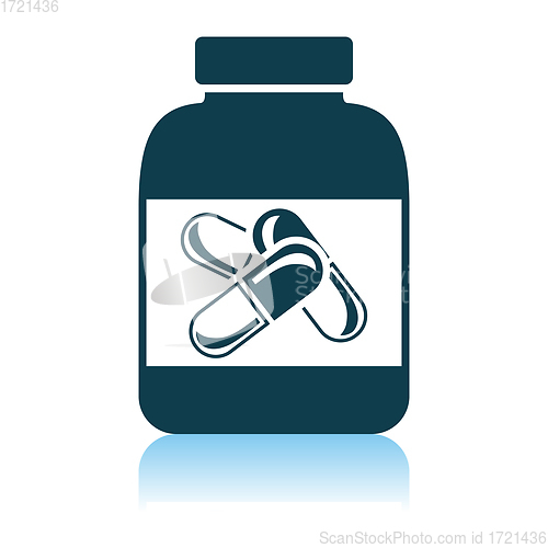 Image of Fitness Pills In Container Icon