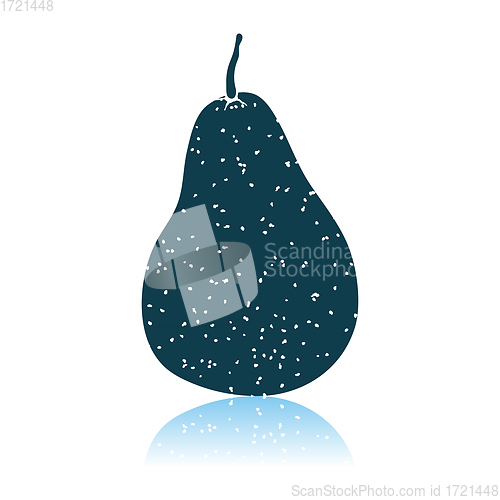 Image of Pear Icon On Gray Background