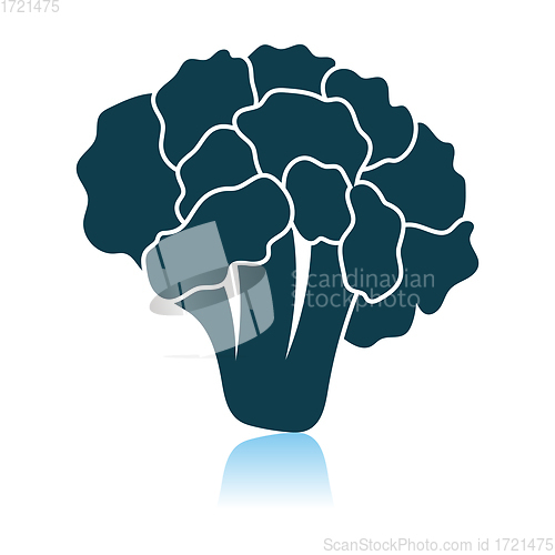 Image of Cauliflower Icon On Gray Background
